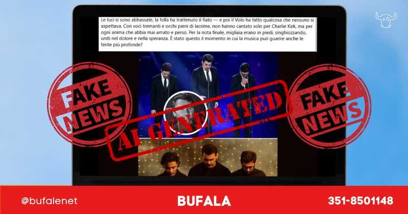 Il fotoromanzo social dell’omaggio de Il Volo a Charlie Kirk