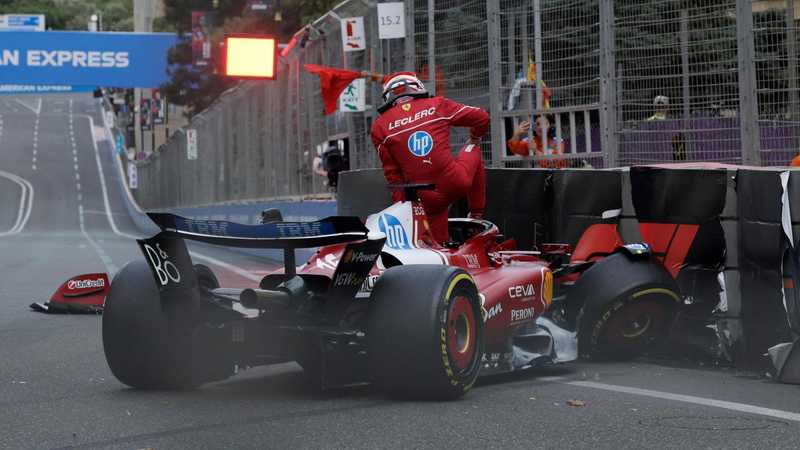 Verstappen in pole a Baku. Disastro Ferrari: Leclerc (a muro) 10°, Hamilton fuori nel Q2