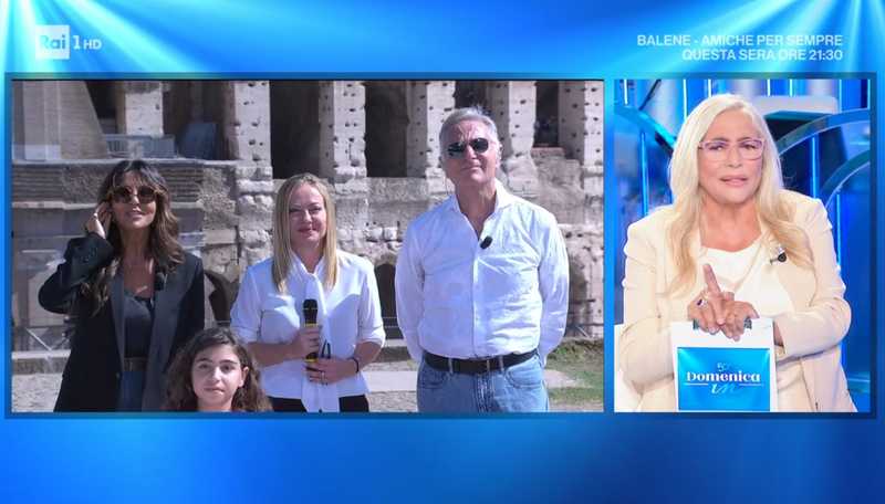 Giorgia Meloni a Domenica In. Le opposizioni insorgono, la Rai si difende