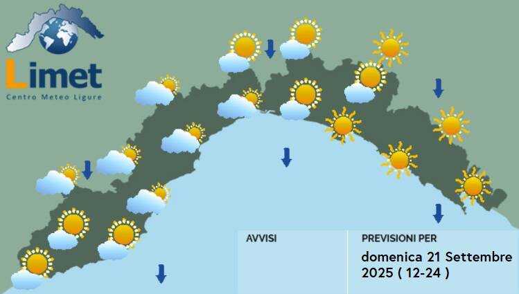 Meteo, sole e nuvole si alterno sulla Liguria: lunedì torna il maltempo con temporali e rovesci