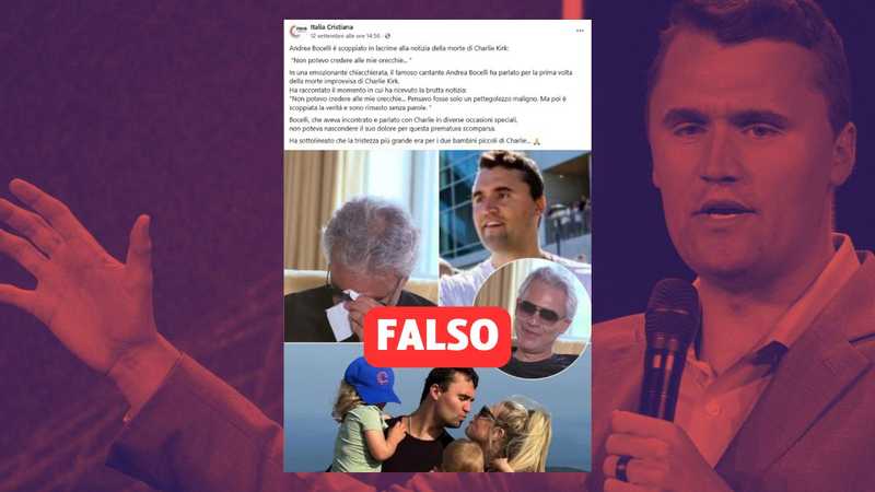 L’inesistente omaggio di Andrea Bocelli a Charlie Kirk