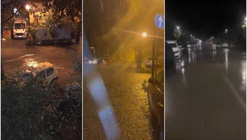 Maltempo in Romagna, allagamenti per i forti temporali nella notte