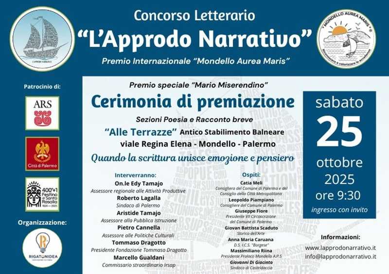 Premiati a Mondello i vincitori del concorso letterario “l’approdo narrativo
