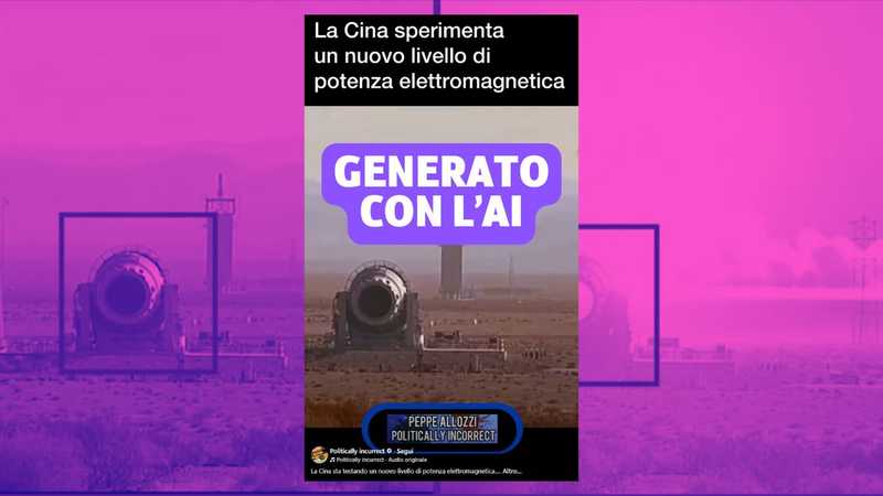 Falso allarme: il cannone elettromagnetico cinese è un'illusione AI