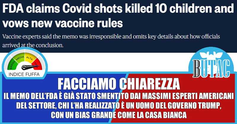Vaccini Covid: FDA e le segnalazioni di decessi infantili
