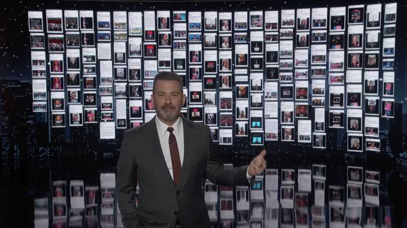 Jimmy Kimmel ironizza sul diluvio di post di Trump