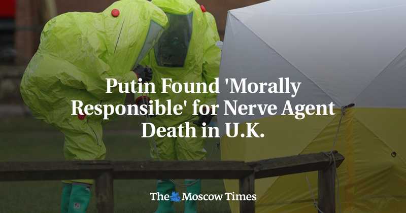 Putin "Moralmente Responsabile" per Morte da Agente Nervino in UK