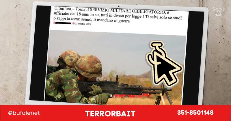 Allarme rientro leva obbligatoria: ennesima bufala online