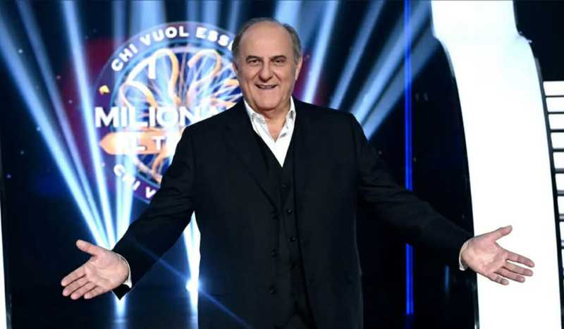 Scotti celebra i trionfi Auditel, frecciata velata a Rai e Fazio