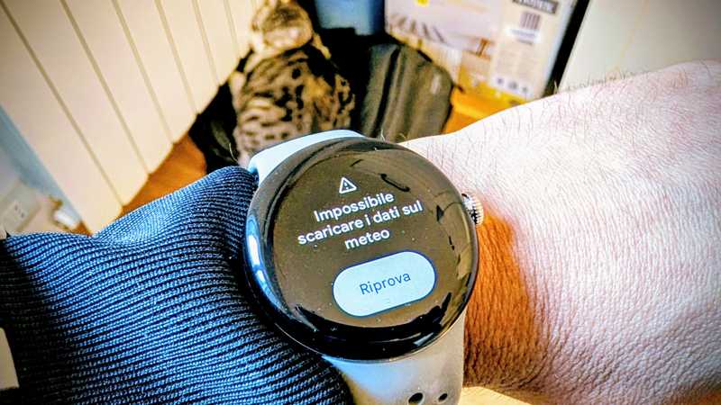 Guasto a Google Meteo: Wear OS e Pixel Watch senza previsioni
