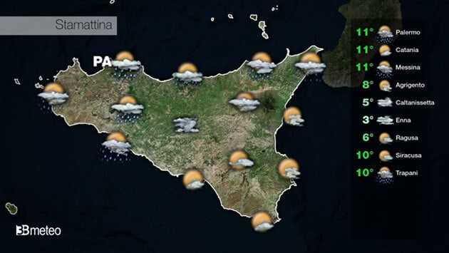 Meteo Sicilia: Previsioni Video per Sabato 13 Dicembre