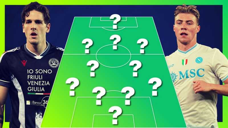Udinese-Napoli: le scelte di Runjaic e Conte per lo scontro diretto