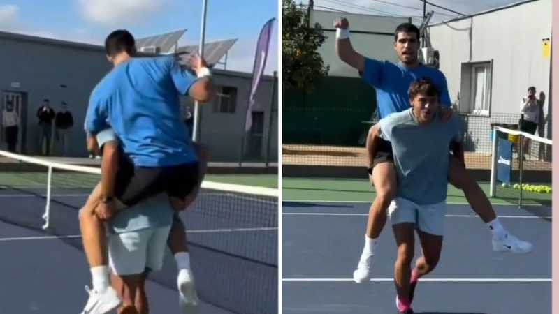 Alcaraz-Cobolli, che risate: la penitenza che vale una preparazione