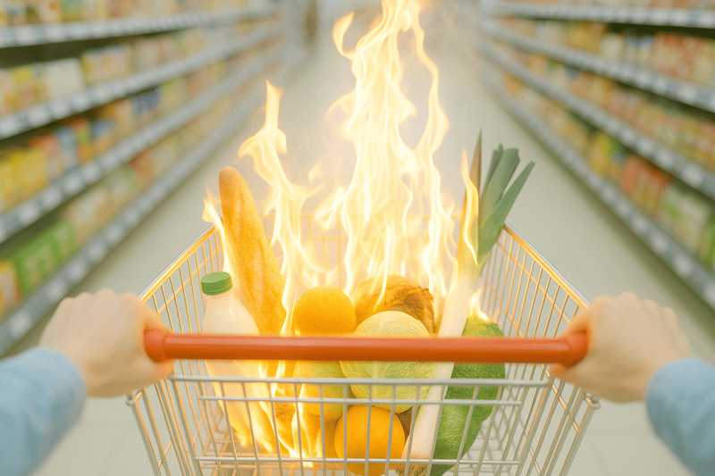 Carrello sotto tiro: la spesa cresce del 30% e i salari restano fermi