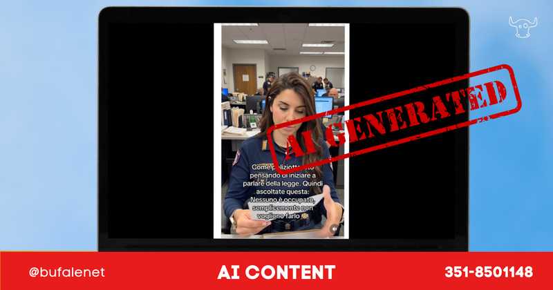 Falsa Poliziotta Modella: Il Video Virale è Puro Ingegno Artificiale