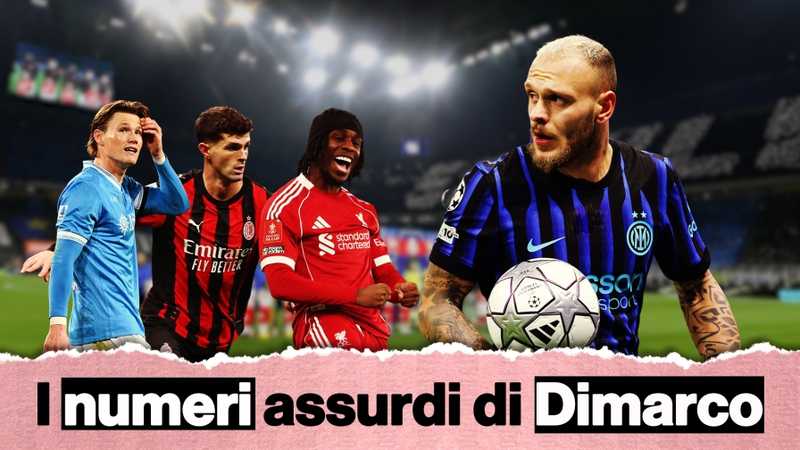L'esterno dell'Inter Federico Dimarco: i numeri sorprendenti