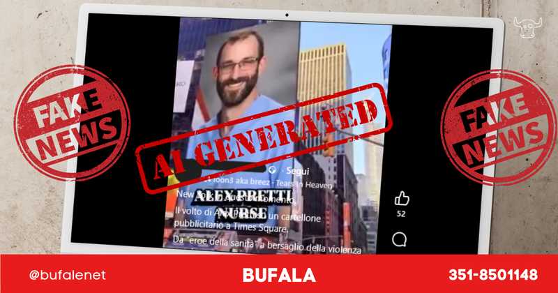 Cartellone AI a Times Square: omaggio a Alex Pretti
