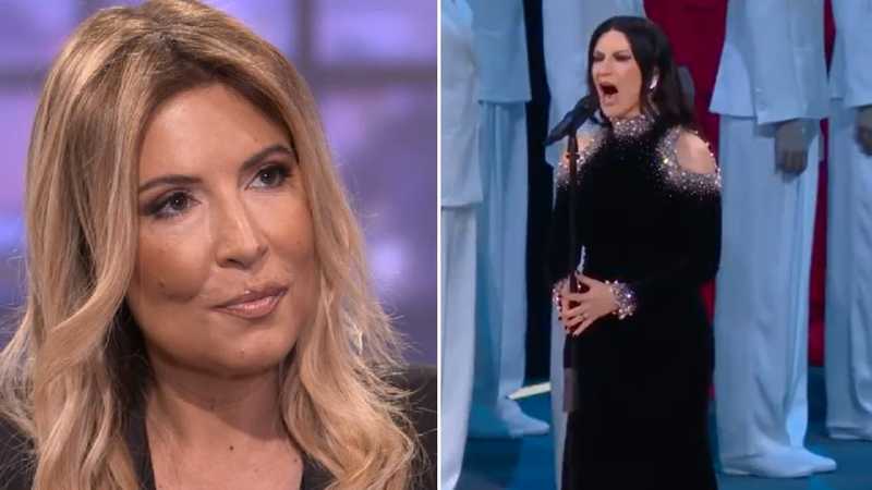 Laura Pausini, l'inno d'Italia e la stoccata di Lucarelli