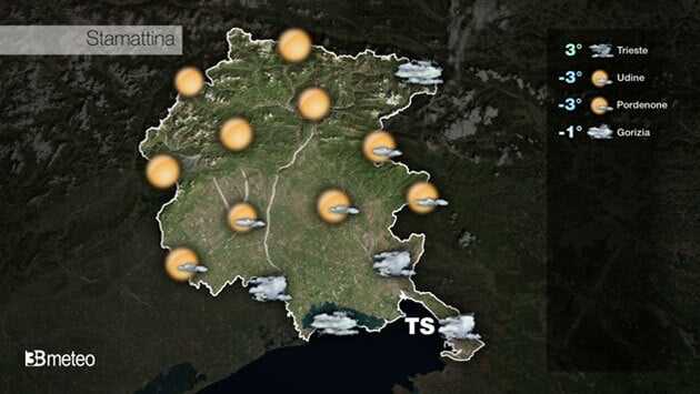 Previsioni Meteo Aggiornate per il Friuli Venezia Giulia alle 15:38