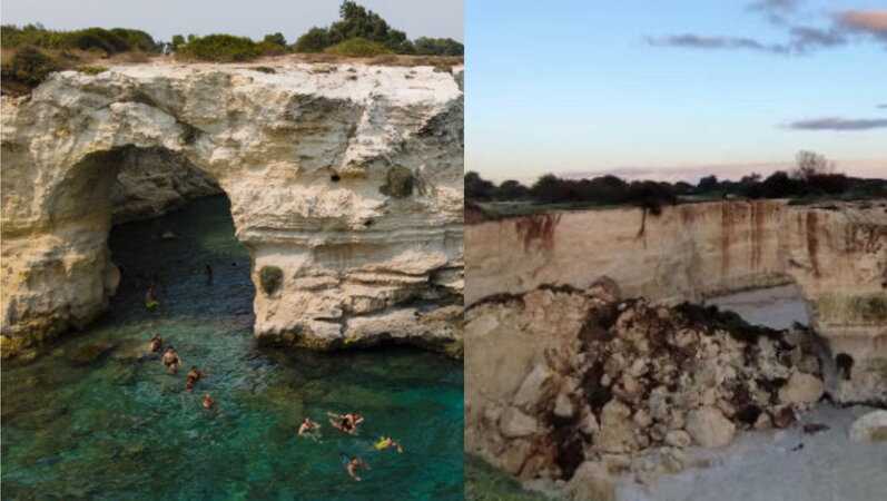 L'Arco dell'Amore di Melendugno scomparso nelle acque del Salento