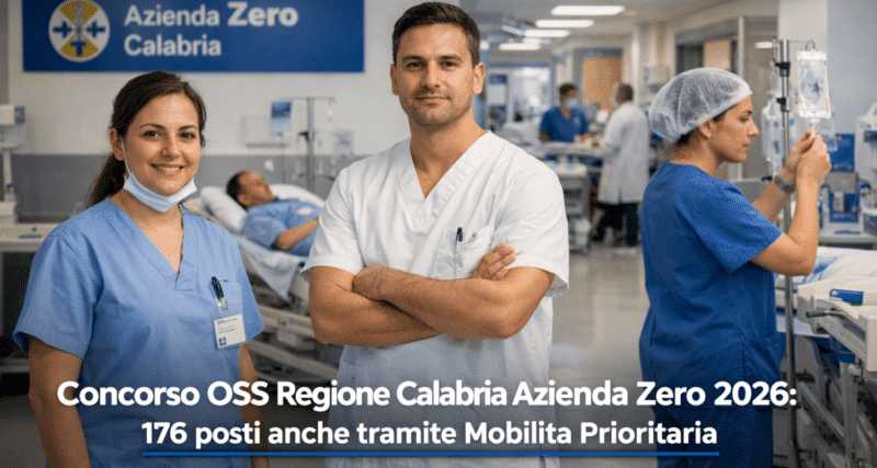 Concorso per 176 posti OSS in Calabria