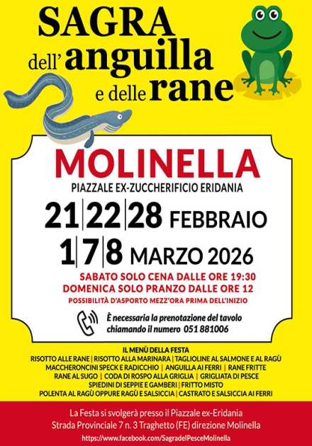 Sagra dell'anguilla e delle rane a Molinella