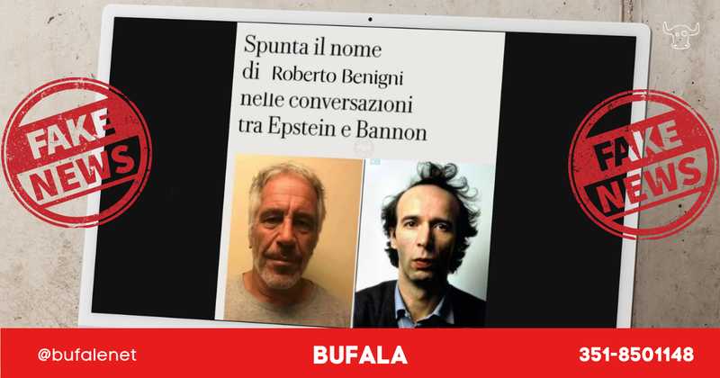 Benigni non è nominato nei file Epstein