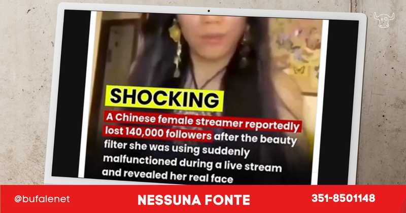 L'influencer cinese senza filtro: la mancanza di prove