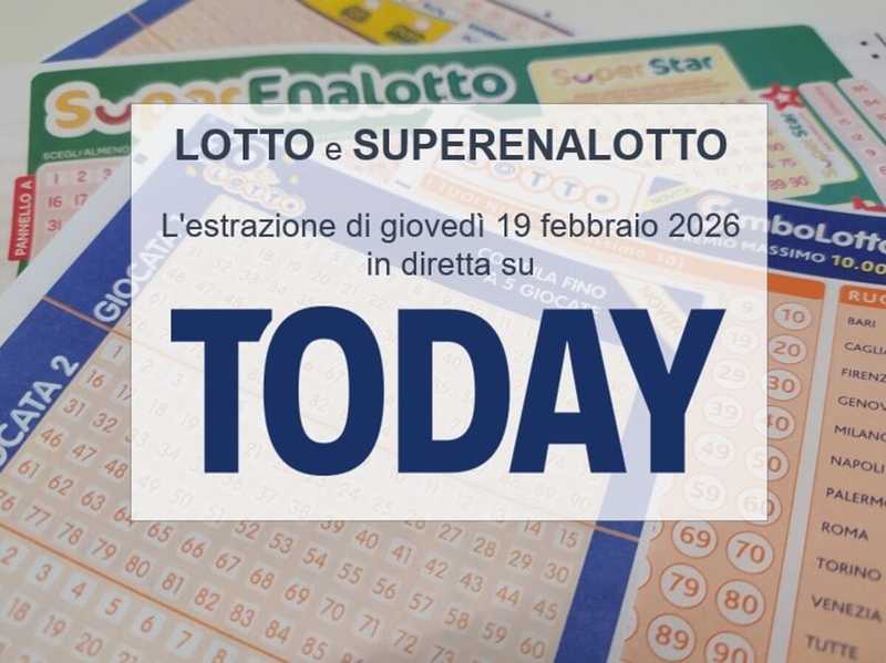 Lotto, SuperEnalotto e 10eLotto giovedì 19 febbraio 2026