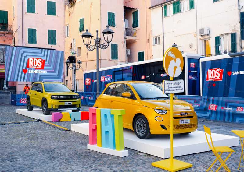 FIAT e RDS a Sanremo: Un’Installazione a Tema Romantico