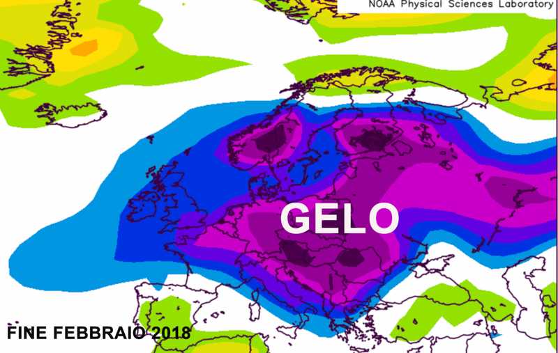 Gelo europeo fine febbraio 2018