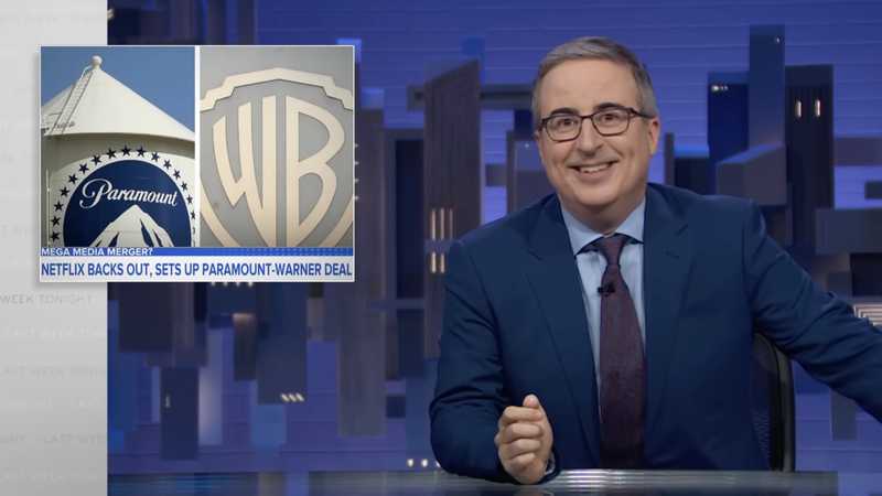John Oliver Critica l'Acquisizione di Warner Bros. da Parte di Paramount