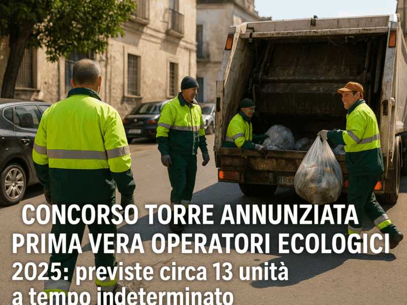 Concorso Operatori Ecologici Torre Annunziata: Scaduto il Termine per le Domande