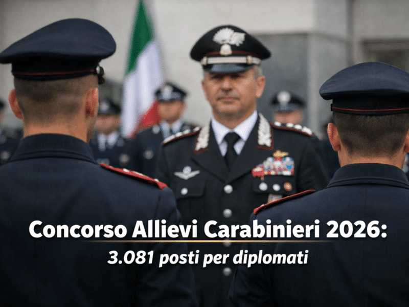 RECRUITAMENTO CARAIBINEI: 3.081 POSTI APERTI PER ALLIEVI IN FERMA QUADRIENNALE