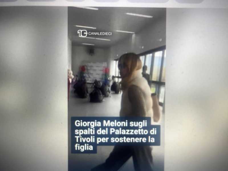 Meloni a Tivoli per la figlia Ginevra