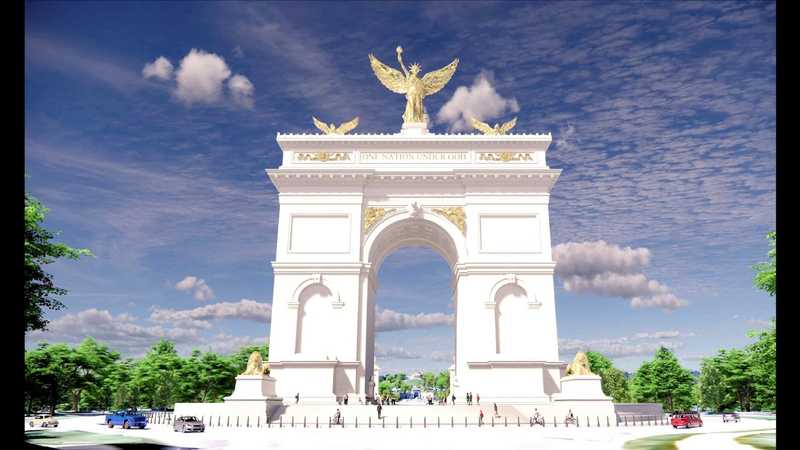 Trump presenta Arco di Trionfo a Washington